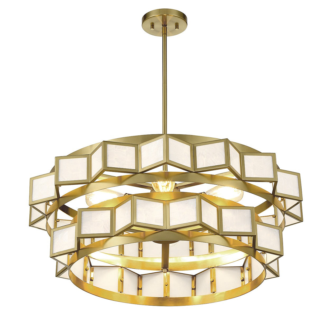 Savoy House - 1-3166-6-322 - Six Light Chandelier - Gideon - Warm Brass