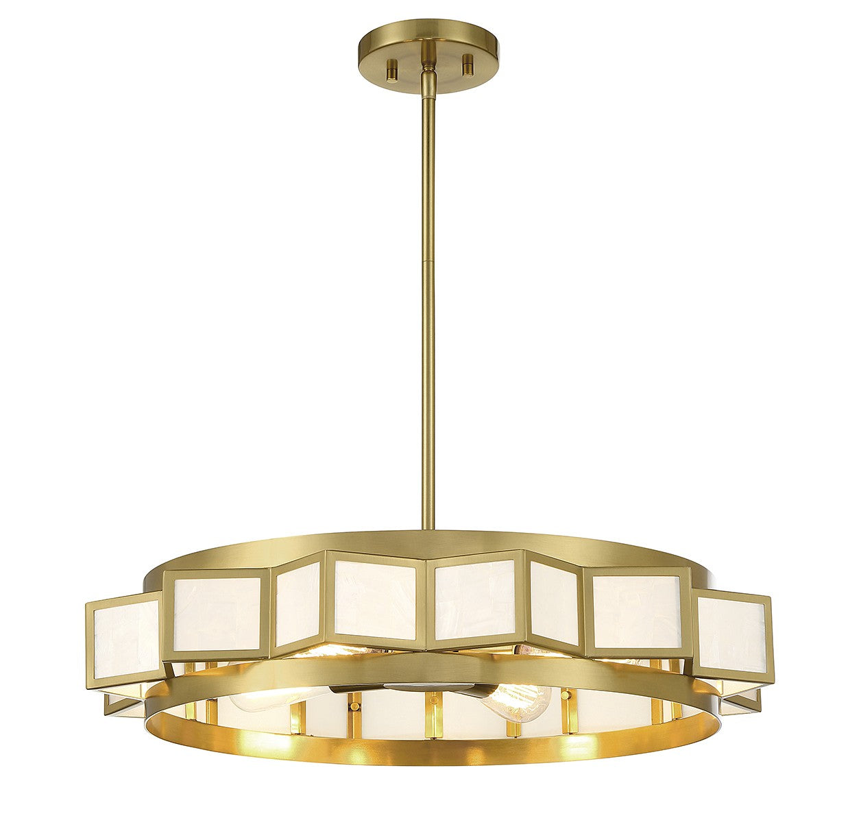 Savoy House - 1-3167-4-322 - Four Light Chandelier - Gideon - Warm Brass