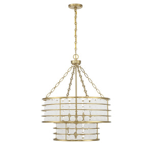 Savoy House - 1-3364-6-322 - Six Light Chandelier - Byron - Warm Brass