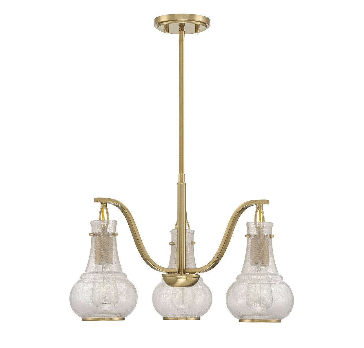 Savoy House - 1-4418-3-322 - Three Light Chandelier - Adams - Warm Brass