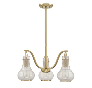 Savoy House - 1-4418-3-322 - Three Light Chandelier - Adams - Warm Brass