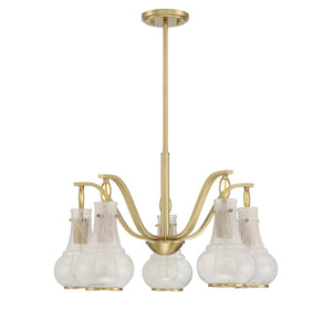 Savoy House - 1-4419-5-322 - Five Light Chandelier - Adams - Warm Brass