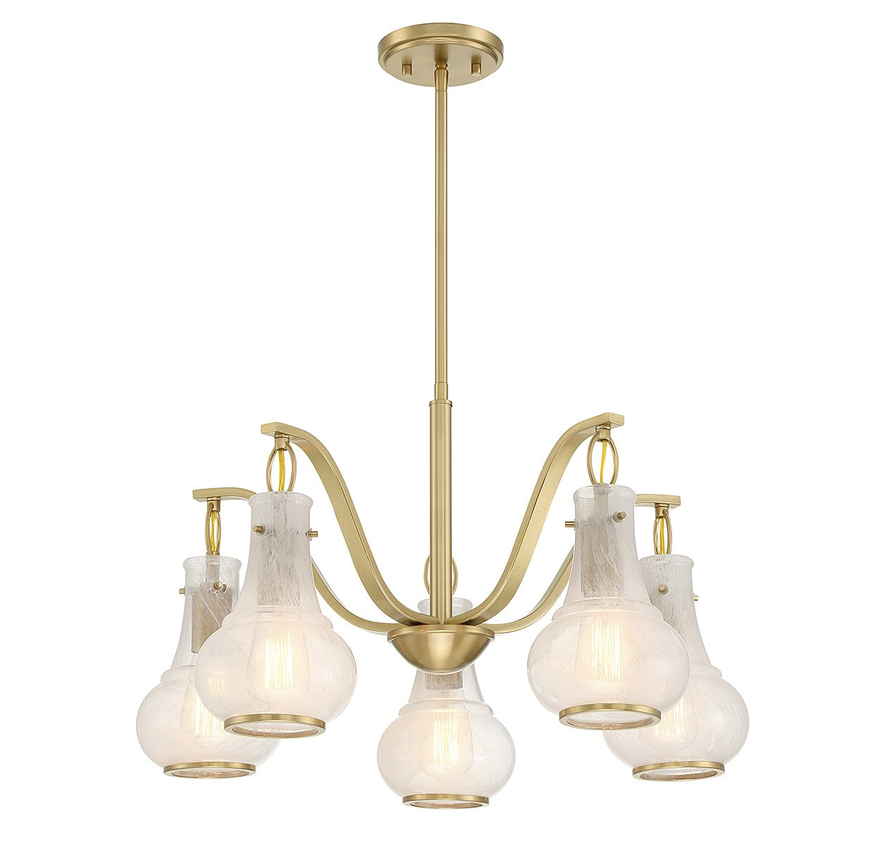 Savoy House - 1-4419-5-322 - Five Light Chandelier - Adams - Warm Brass