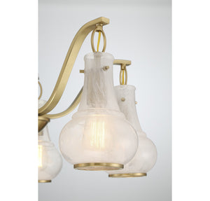 Savoy House - 1-4419-5-322 - Five Light Chandelier - Adams - Warm Brass