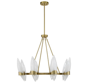 Savoy House - 1-5502-8-322 - Eight Light Chandelier - Nouvel - Warm Brass