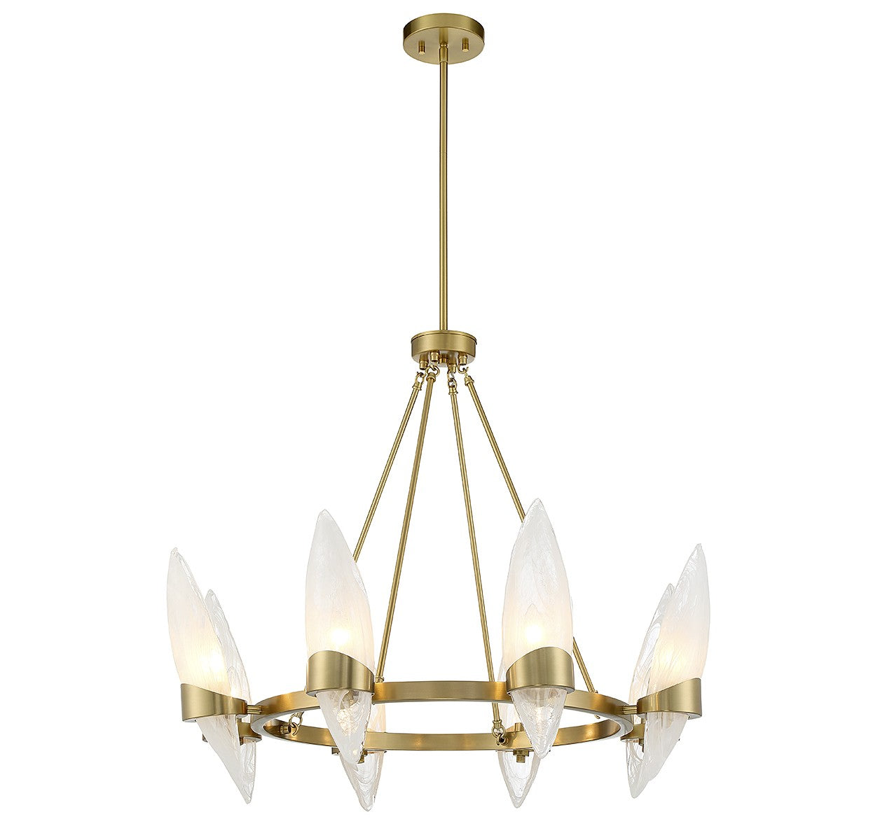 Savoy House - 1-5502-8-322 - Eight Light Chandelier - Nouvel - Warm Brass