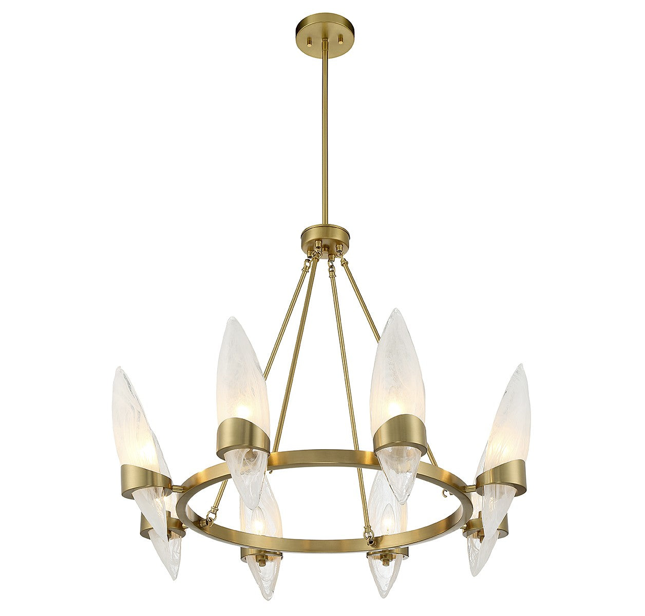 Savoy House - 1-5502-8-322 - Eight Light Chandelier - Nouvel - Warm Brass