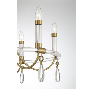 Savoy House - 1-7716-6-195 - Six Light Chandelier - Mayfair - Warm Brass and Chrome