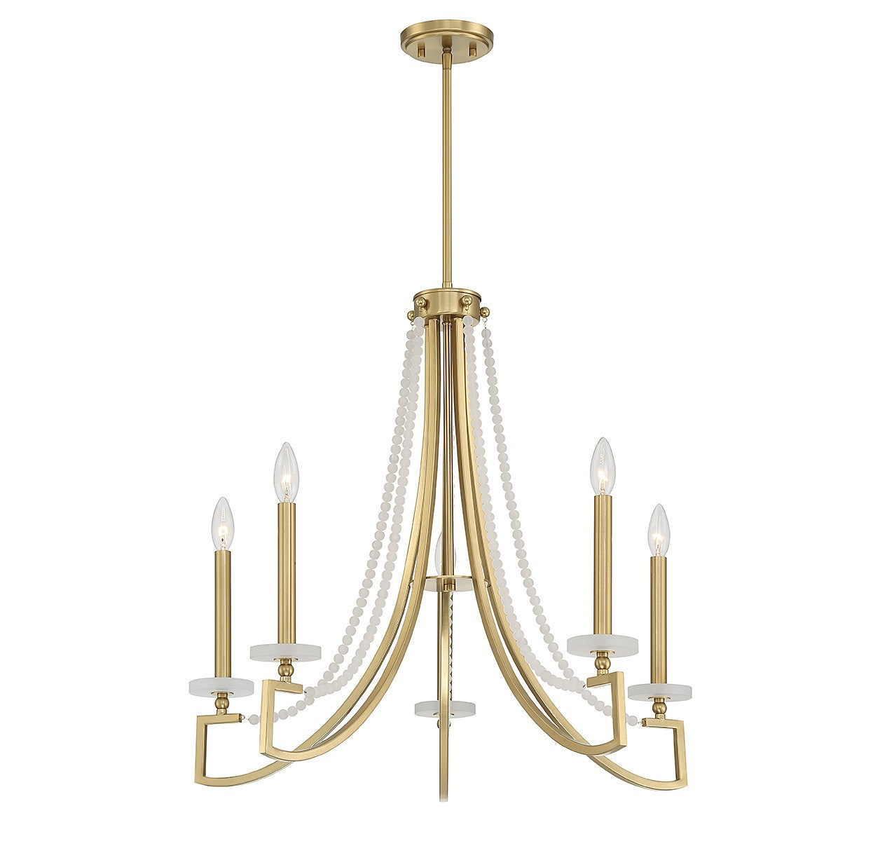 Savoy House - 1-8803-5-322 - Five Light Chandelier - Helen - Warm Brass