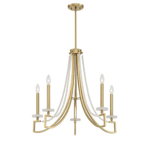 Savoy House - 1-8803-5-322 - Five Light Chandelier - Helen - Warm Brass