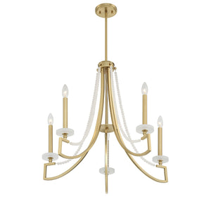 Savoy House - 1-8803-5-322 - Five Light Chandelier - Helen - Warm Brass