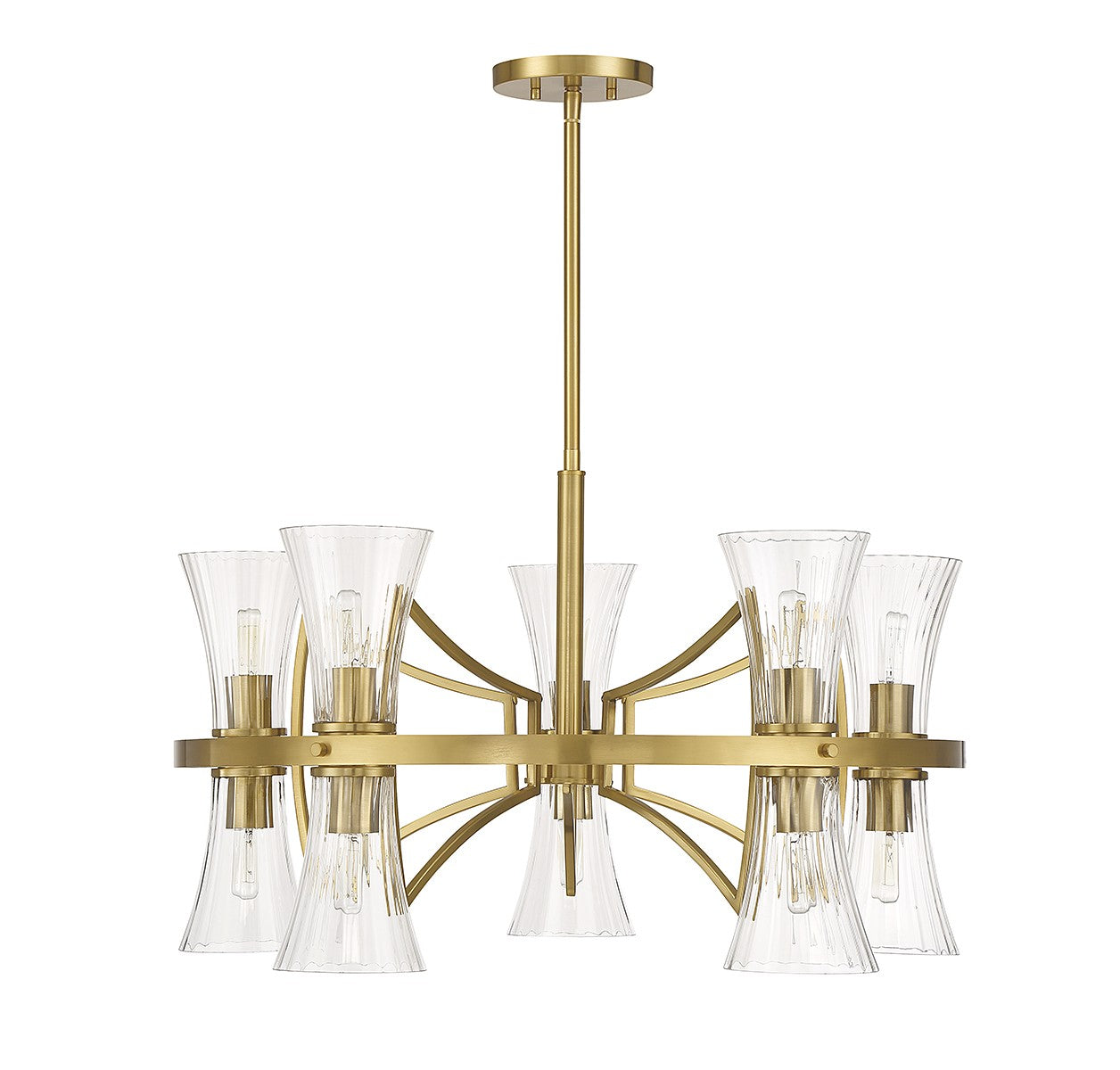 Savoy House - 1-9704-10-322 - Ten Light Chandelier - Bennington - Warm Brass