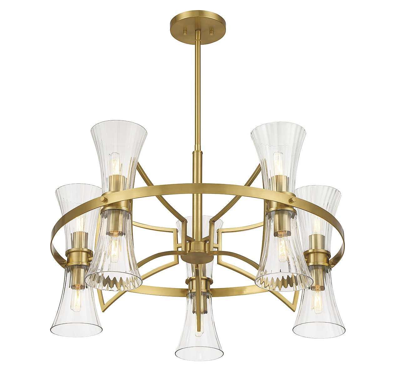 Savoy House - 1-9704-10-322 - Ten Light Chandelier - Bennington - Warm Brass