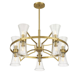 Savoy House - 1-9704-10-322 - Ten Light Chandelier - Bennington - Warm Brass