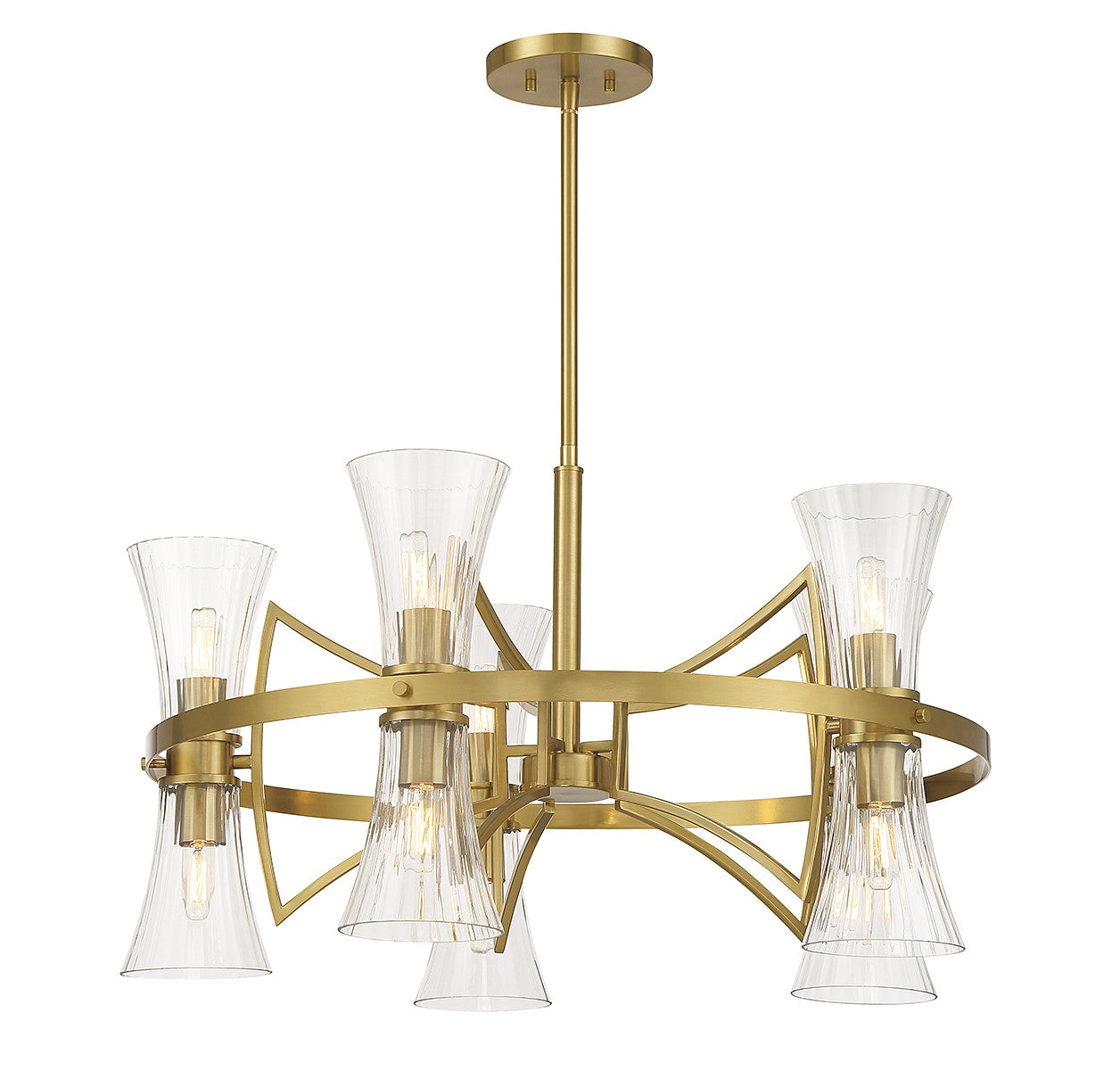 Savoy House - 1-9704-10-322 - Ten Light Chandelier - Bennington - Warm Brass