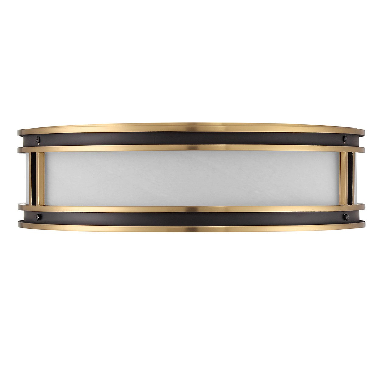 Savoy House - 6-1822-4-143 - Four Light Flush Mount - Alberti - Matte Black with Warm Brass