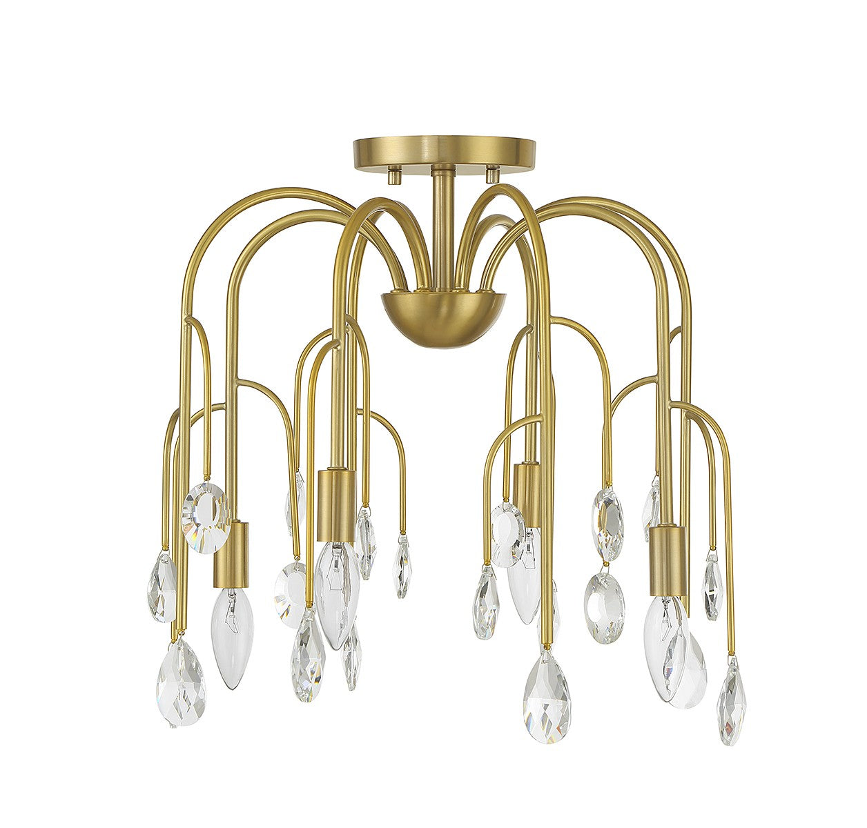 Savoy House - 6-6684-4-127 - Four Light Convertible Semi-Flush or Pendant - Anholt - Noble Brass