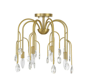 Savoy House - 6-6684-4-127 - Four Light Convertible Semi-Flush or Pendant - Anholt - Noble Brass