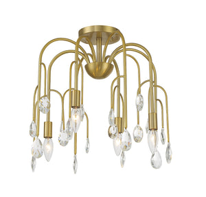 Savoy House - 6-6684-4-127 - Four Light Convertible Semi-Flush or Pendant - Anholt - Noble Brass