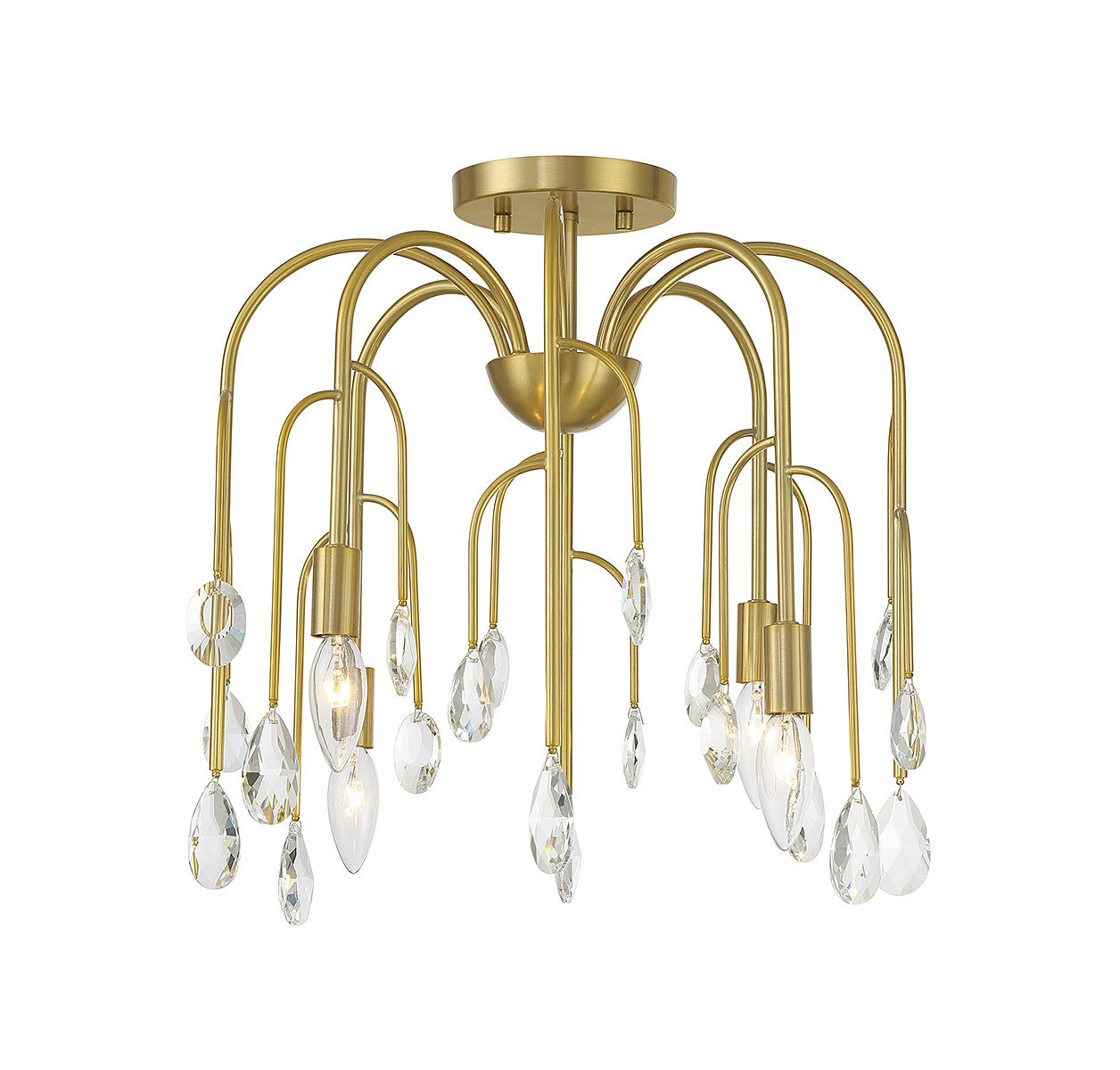 Savoy House - 6-6684-4-127 - Four Light Convertible Semi-Flush or Pendant - Anholt - Noble Brass