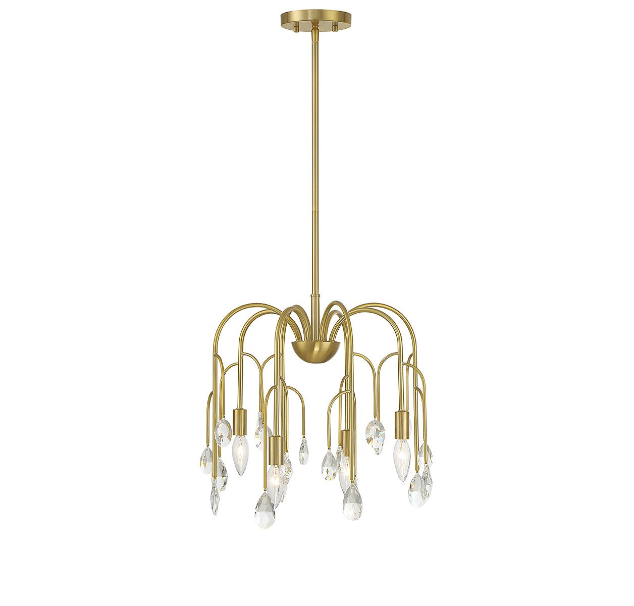 Savoy House - 6-6684-4-127 - Four Light Convertible Semi-Flush or Pendant - Anholt - Noble Brass