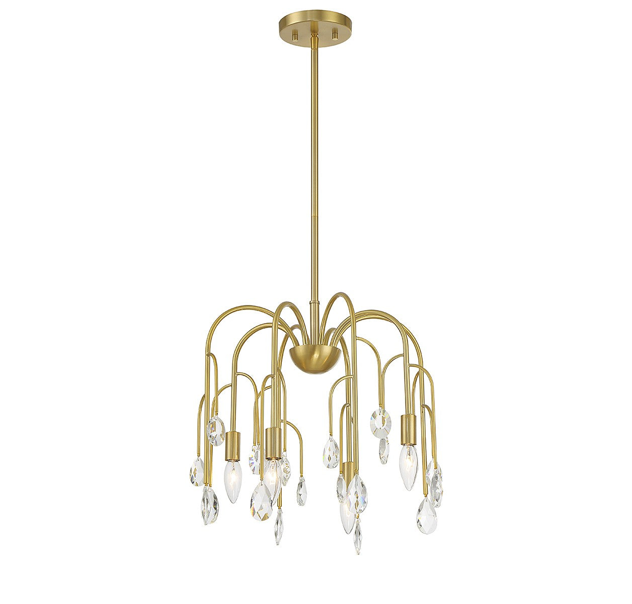 Savoy House - 6-6684-4-127 - Four Light Convertible Semi-Flush or Pendant - Anholt - Noble Brass