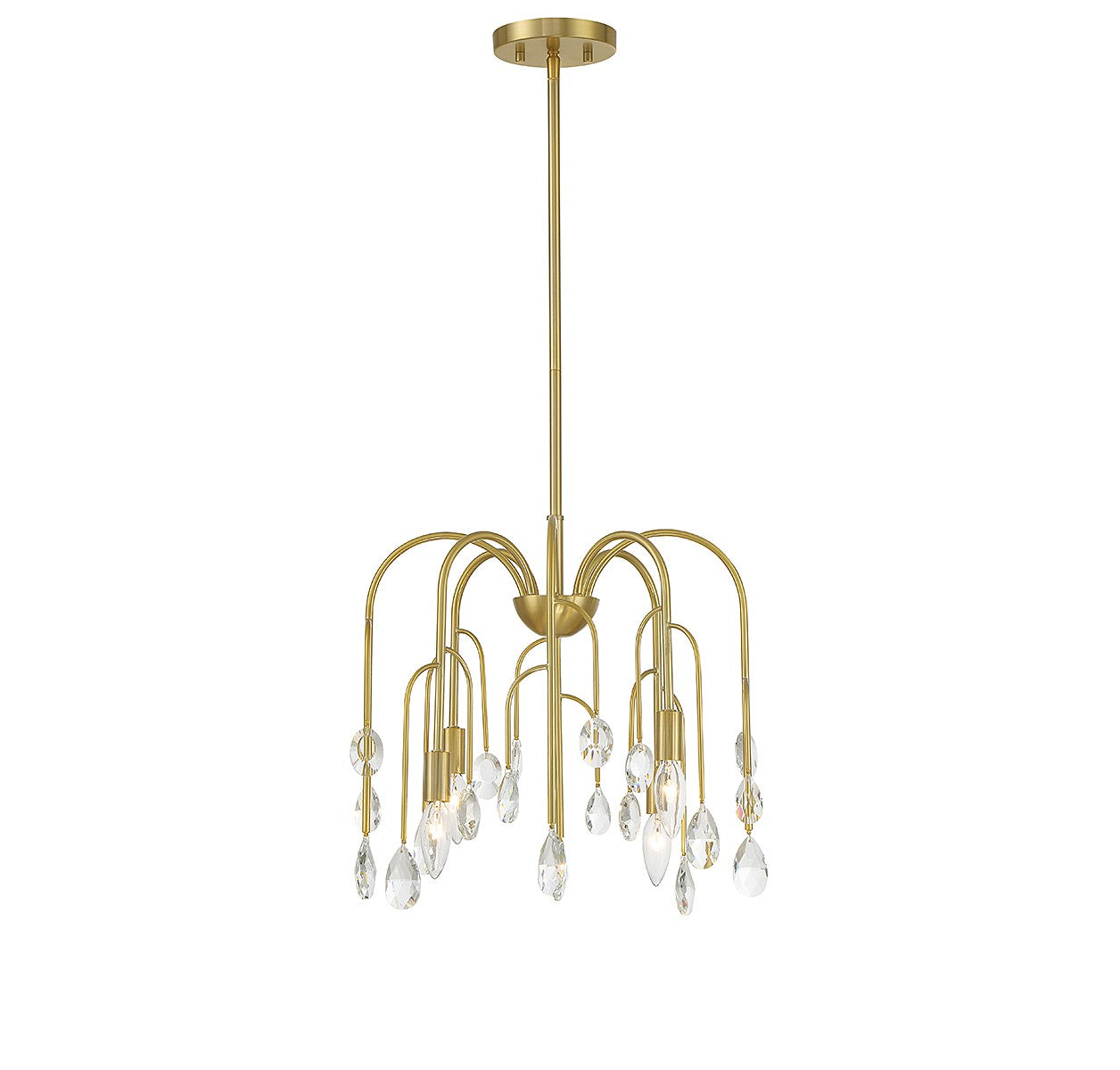 Savoy House - 6-6684-4-127 - Four Light Convertible Semi-Flush or Pendant - Anholt - Noble Brass