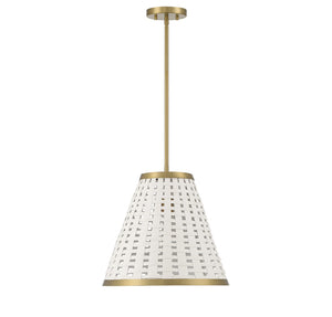 Savoy House - 7-3398-1-322 - One Light Pendant - Aster - Warm Brass