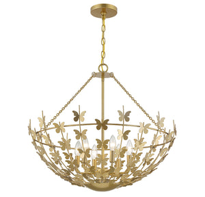 Savoy House - 7-4199-6-171 - Six Light Pendant - Birch - Burnished Brass