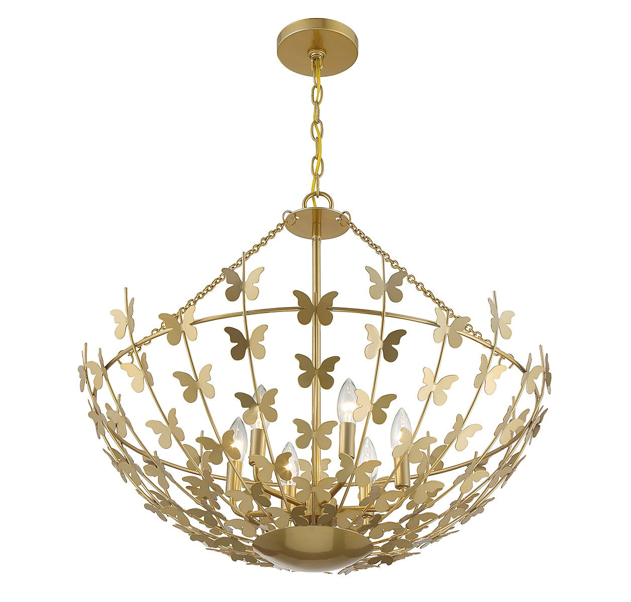 Savoy House - 7-4199-6-171 - Six Light Pendant - Birch - Burnished Brass