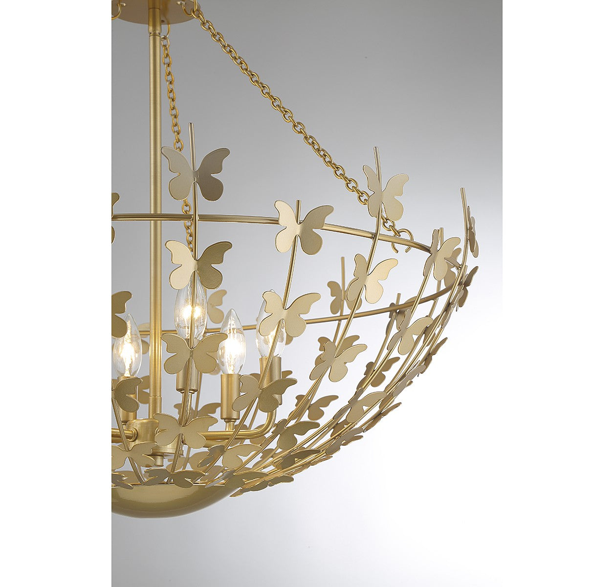 Savoy House - 7-4199-6-171 - Six Light Pendant - Birch - Burnished Brass