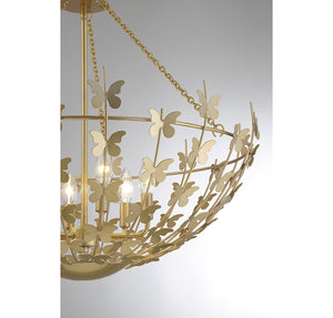 Savoy House - 7-4199-6-171 - Six Light Pendant - Birch - Burnished Brass