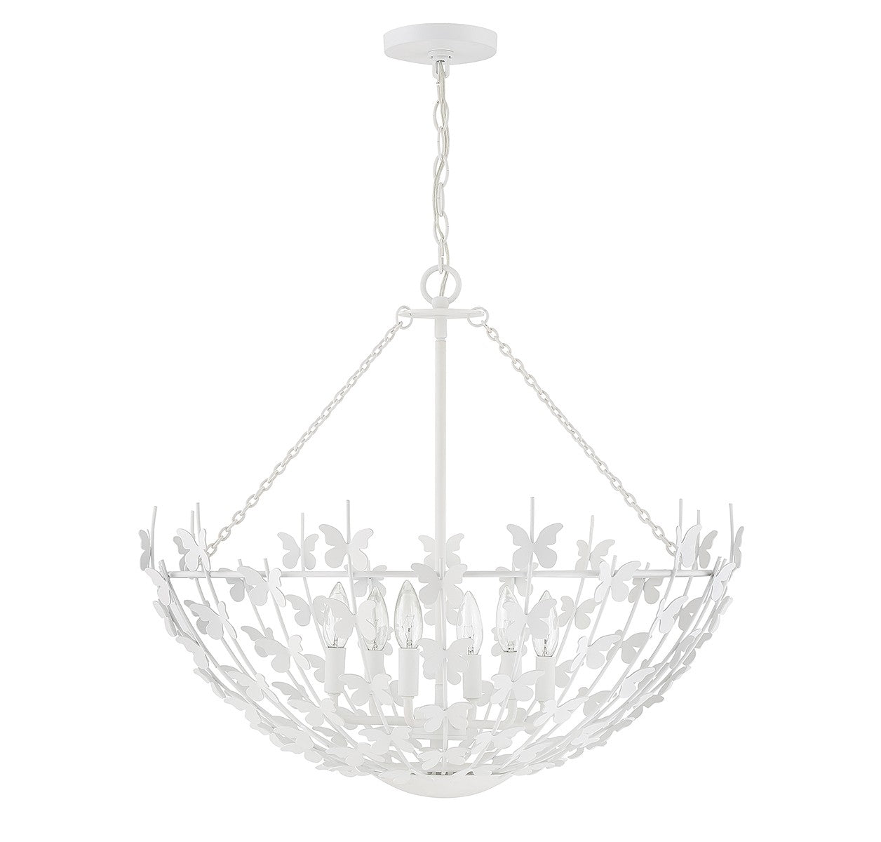 Savoy House - 7-4199-6-83 - Six Light Pendant - Birch - Bisque White