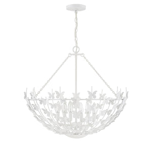 Savoy House - 7-4199-6-83 - Six Light Pendant - Birch - Bisque White