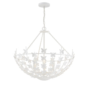 Savoy House - 7-4199-6-83 - Six Light Pendant - Birch - Bisque White