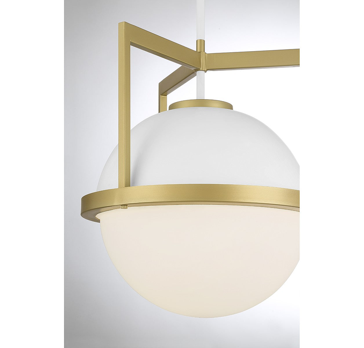 Savoy House - 7-4600-1-142 - One Light Pendant - Carlysle - White with Warm Brass