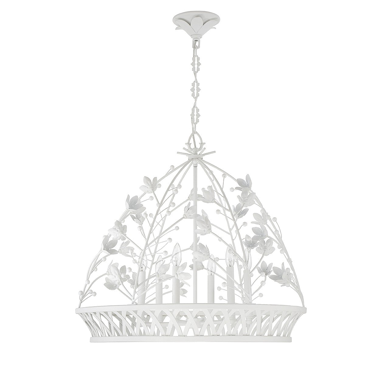 Savoy House - 7-4618-6-83 - Six Light Pendant - Oakmont - Bisque White