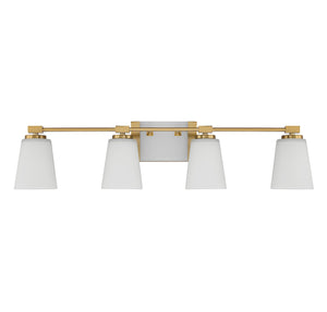 Savoy House - 8-6901-4-322 - Four Light Bathroom Vanity - Darby - Warm Brass