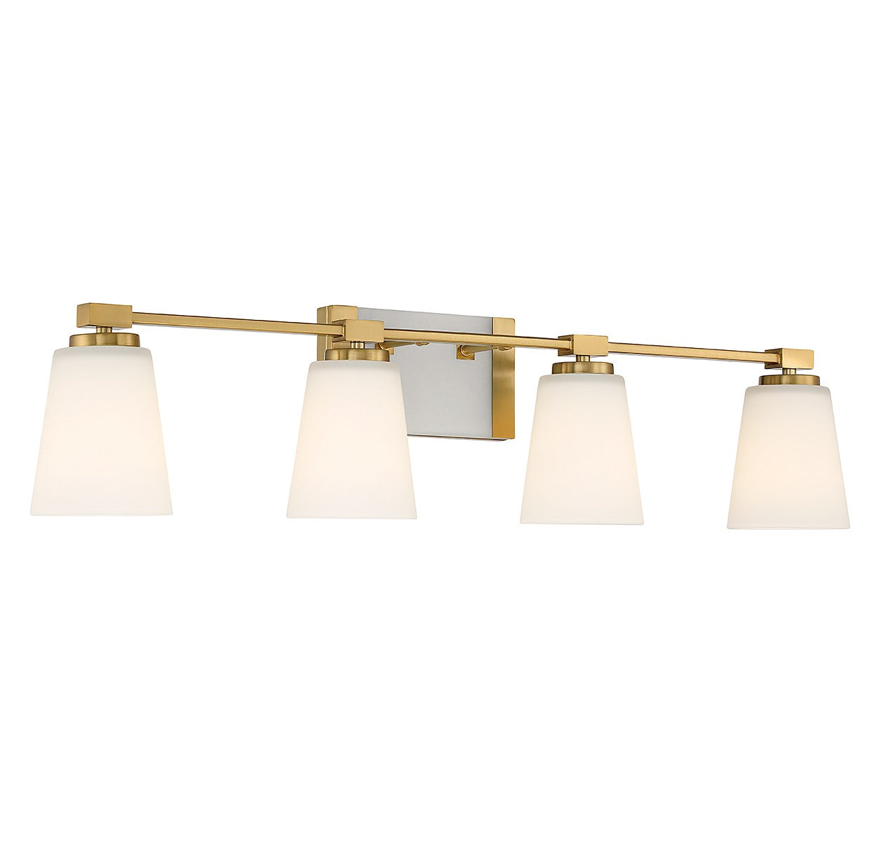 Savoy House - 8-6901-4-322 - Four Light Bathroom Vanity - Darby - Warm Brass