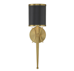 Savoy House - 9-9944-1-143 - One Light Wall Sconce - Quincy - Matte Black with Warm Brass