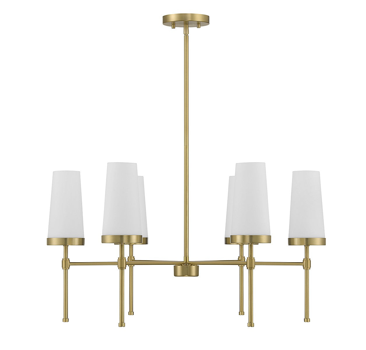 Savoy House - 1-2802-6-322 - Six Light Chandelier - Haynes - Warm Brass