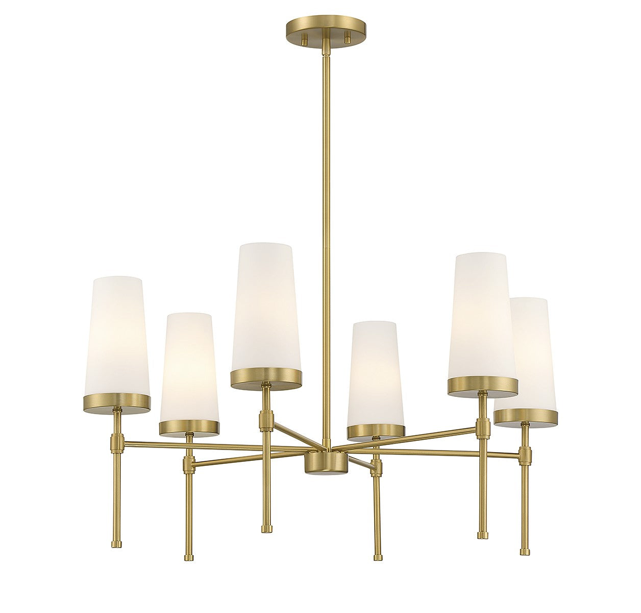 Savoy House - 1-2802-6-322 - Six Light Chandelier - Haynes - Warm Brass