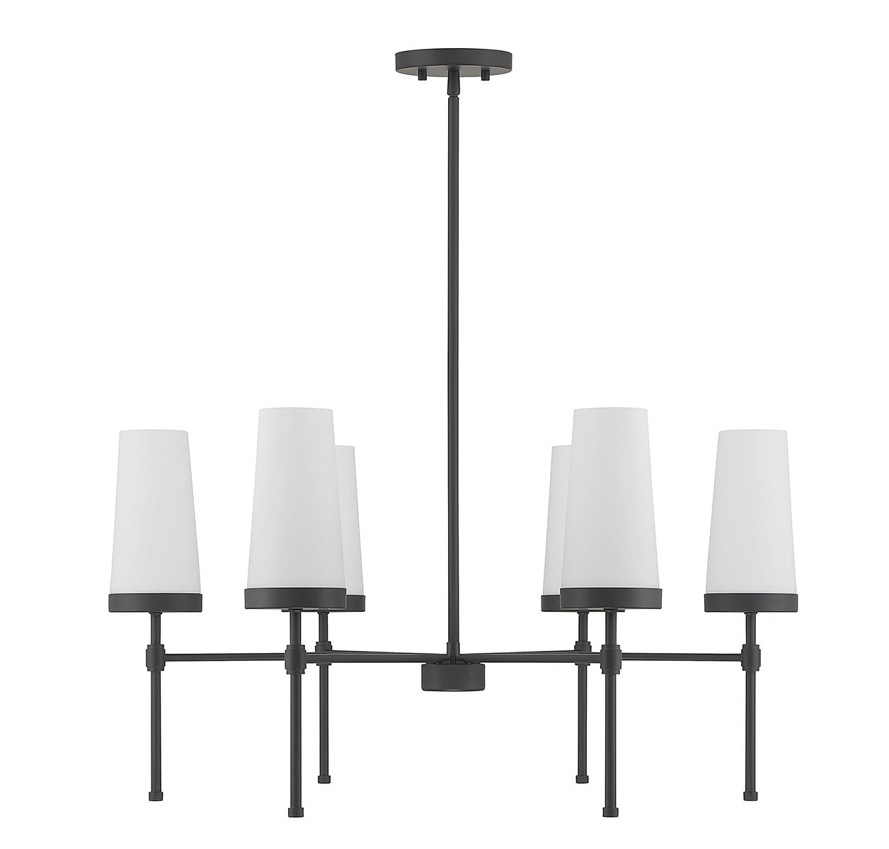 Savoy House - 1-2802-6-89 - Six Light Chandelier - Haynes - Matte Black