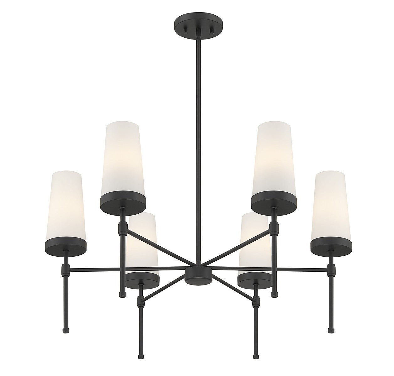 Savoy House - 1-2802-6-89 - Six Light Chandelier - Haynes - Matte Black