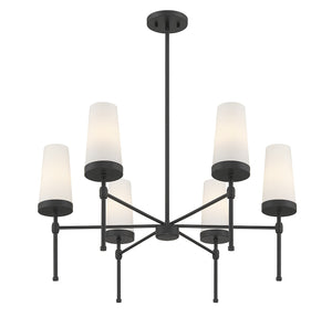 Savoy House - 1-2802-6-89 - Six Light Chandelier - Haynes - Matte Black