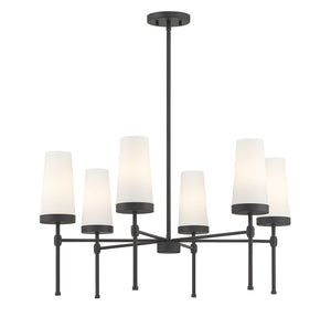 Savoy House - 1-2802-6-89 - Six Light Chandelier - Haynes - Matte Black