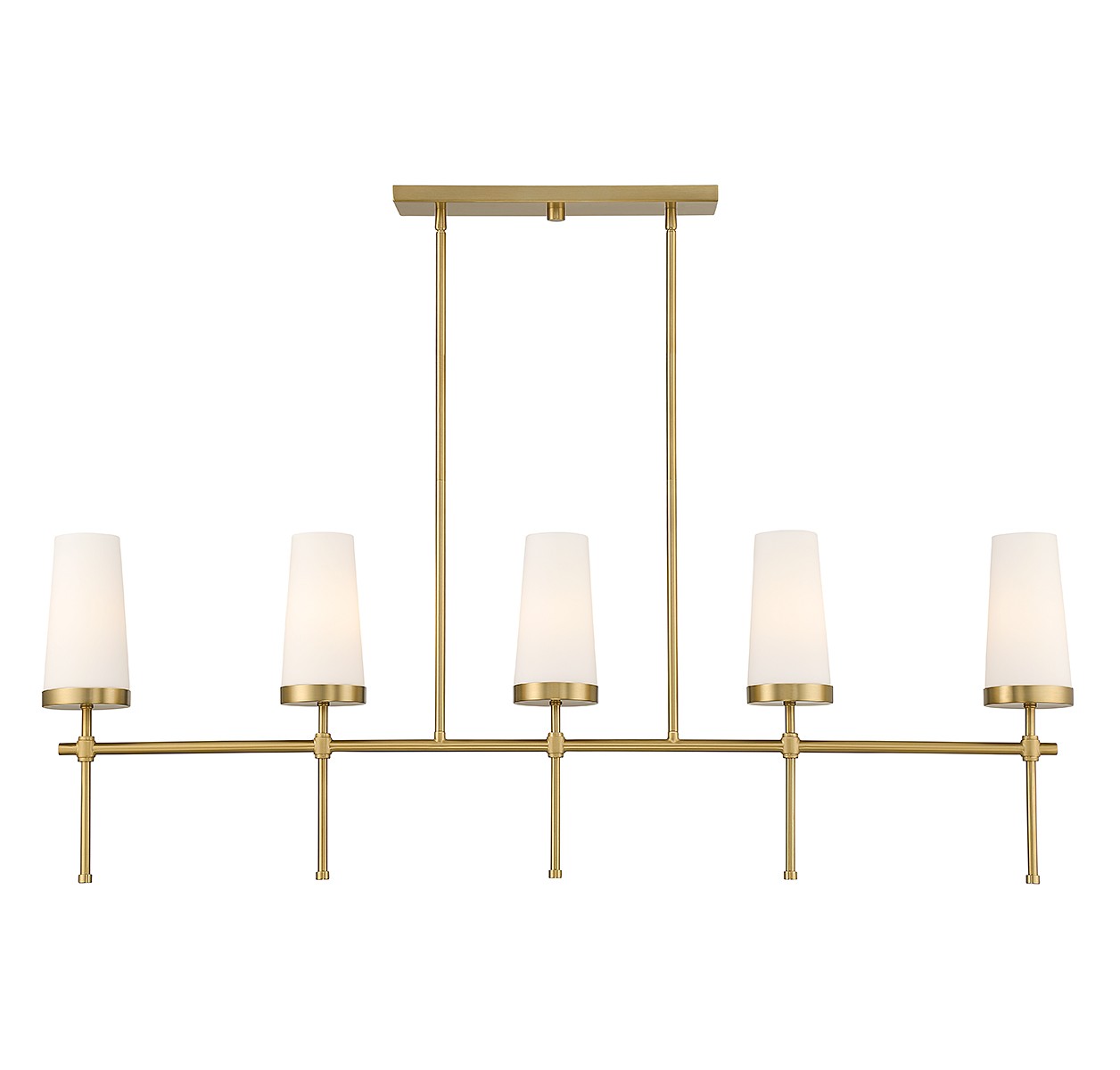 Savoy House - 1-2803-5-322 - Five Light Linear Chandelier - Haynes - Warm Brass