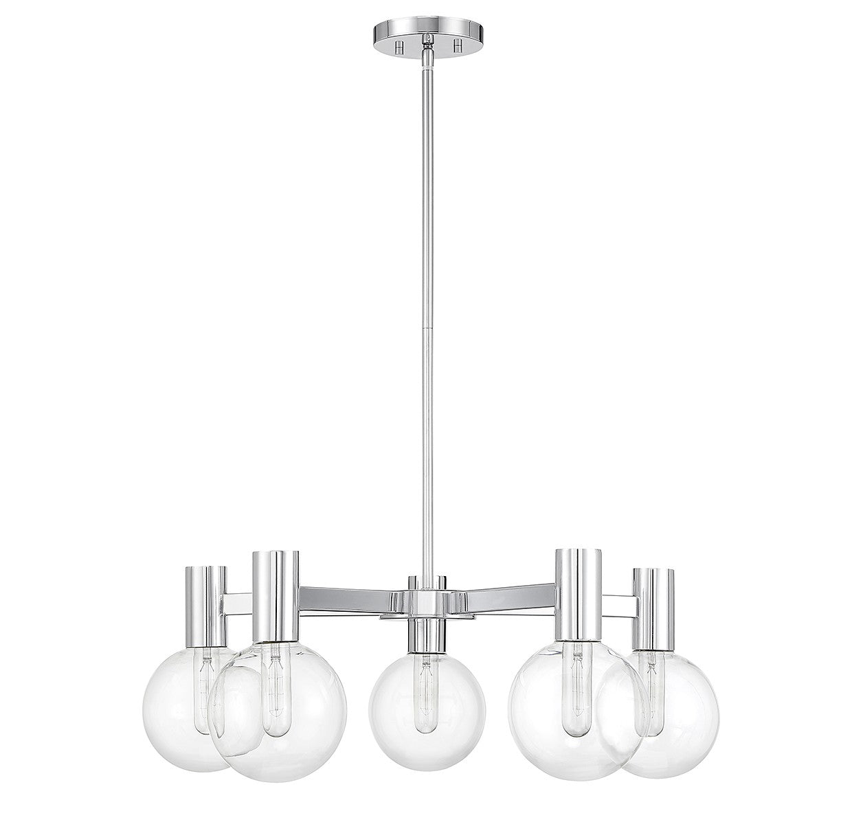 Savoy House - 1-3073-5-11 - Five Light Chandelier - Wright - Chrome