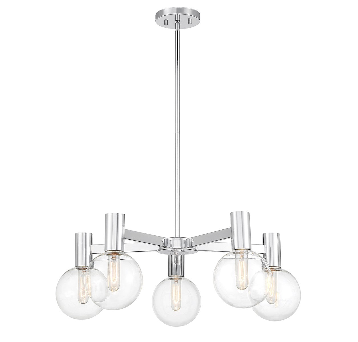 Savoy House - 1-3073-5-11 - Five Light Chandelier - Wright - Chrome