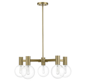 Savoy House - 1-3073-5-322 - Five Light Chandelier - Wright - Warm Brass